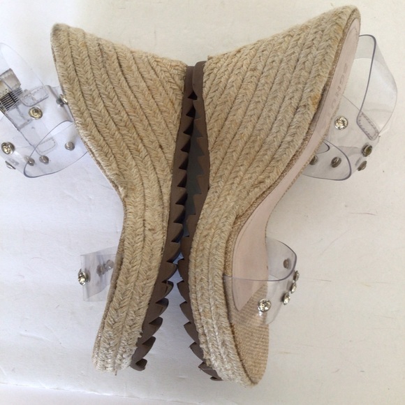 SCHUTZ ROPE WEDGES WITH CLEAR STRAPS SIZE 7.5 - Picture 11 of 15